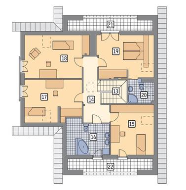 RZUT PODDASZA POW. 82,4 m²