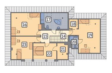 RZUT PODDASZA POW. 65,6 m²